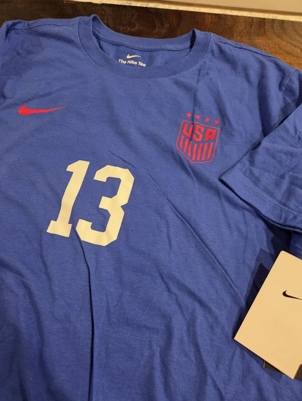 Men's Nike Core 2023-24 USWNT Soccer Alex Morgan #13 Tee